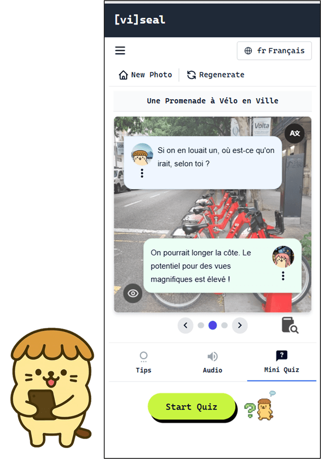 Viseal AI mobile language learning - Learn anywhere on your phone for expat life